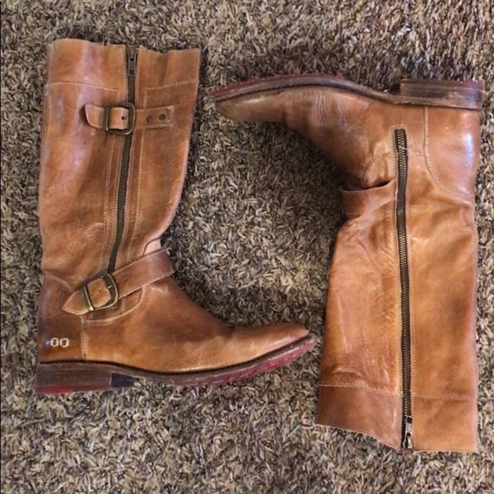Women’s Bedstu gogo tan rustic boots